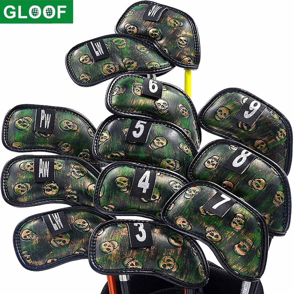 Golf Equipment Set - 12Pcs Skull Golf Iron Head Covers