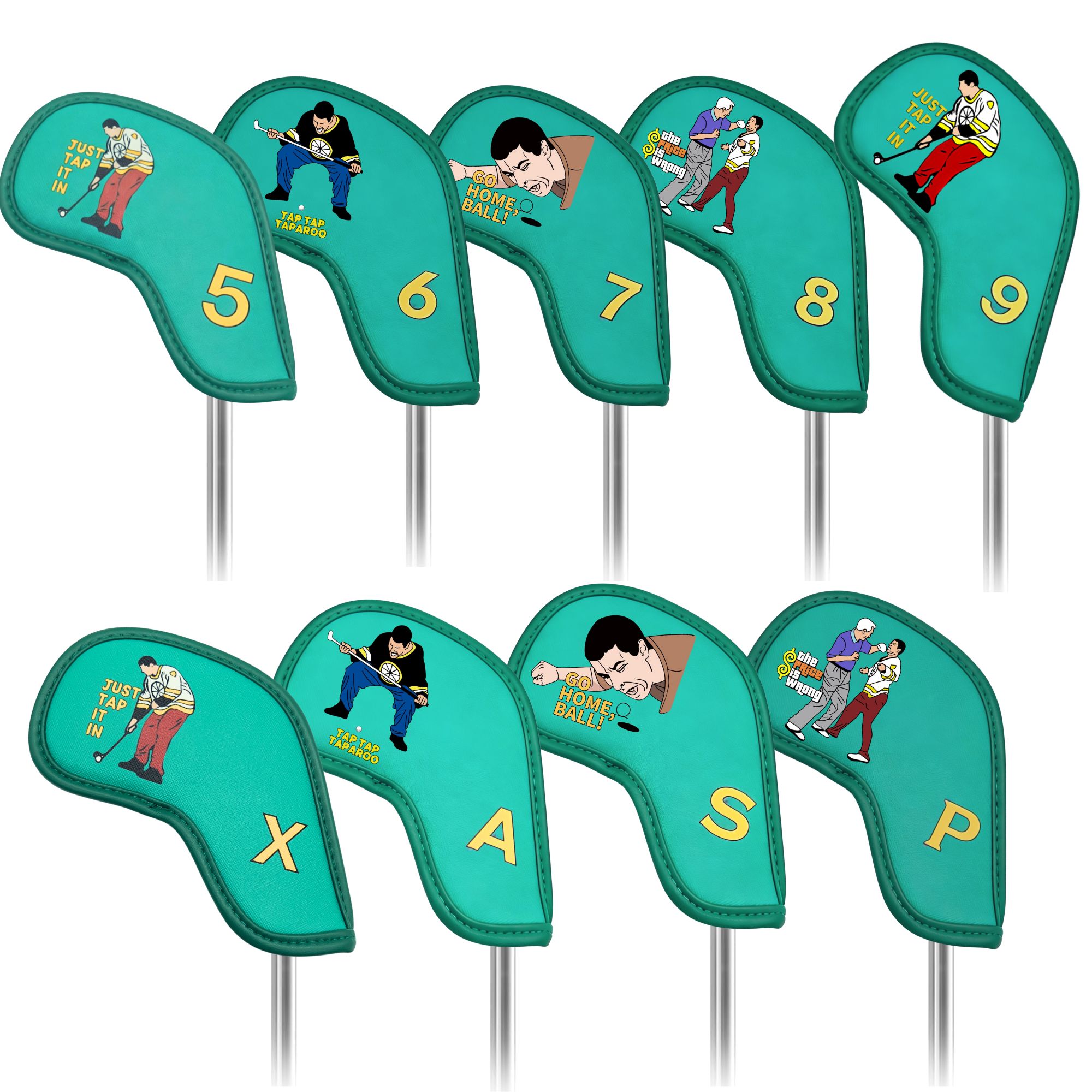 Golf Equipment Storage - 9 pcs Golf Iron Covers with