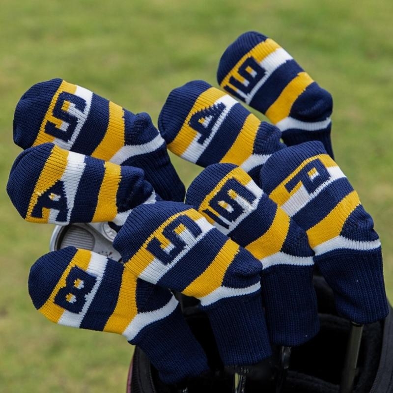   9Pcs Knitted Golf Club Headc - Golf Equipment Set review and price