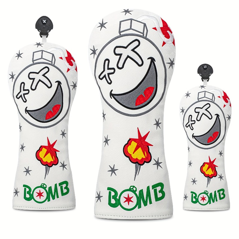Golf Club Head Cover - White,  - Golf Equipment Storage review and price