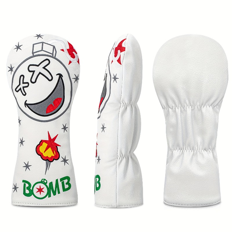 Golf Club Head Cover - White,  - Golf Equipment Storage review and price