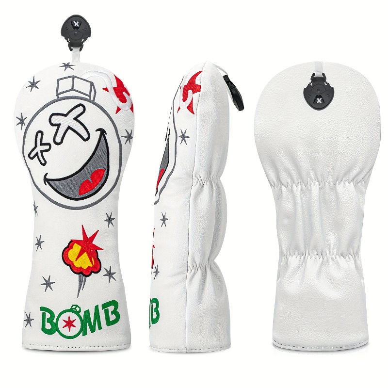 Golf Club Head Cover - White,  - Golf Equipment Storage review and price