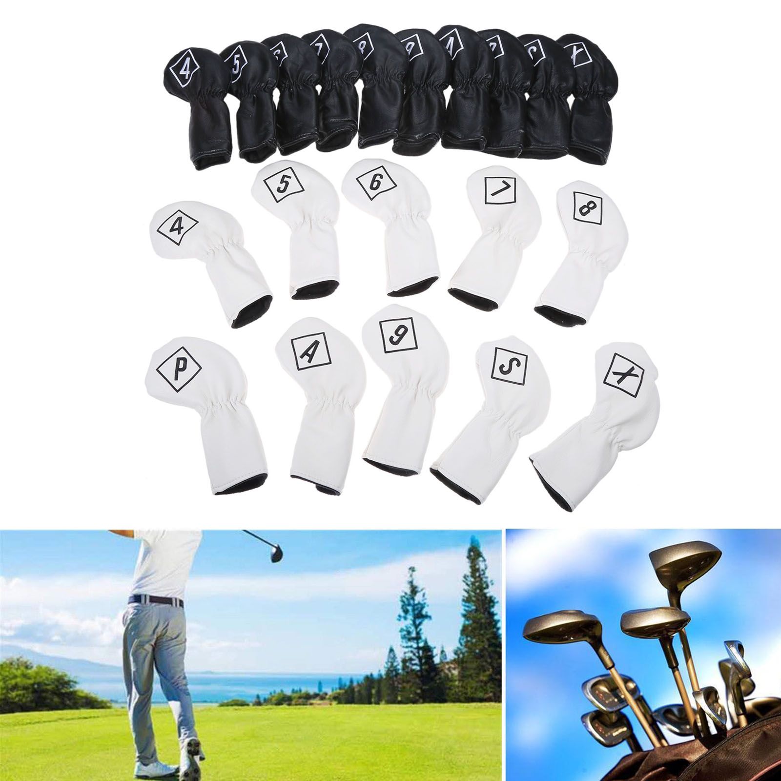 10Pcs/Set PU Leather Golf Head - Golf Equipment Set review and price